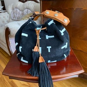 Tod’s genuine suede bucket bag
